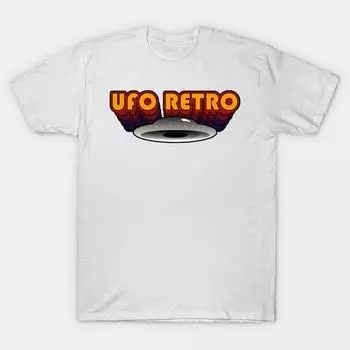 Футболка женская Ufo Retro Original Cosmic 70S Design Ufo Alien Par Harajuku Print Kawaii футболка летняя женская футболка с коротким рукавом топ футболка S розовый