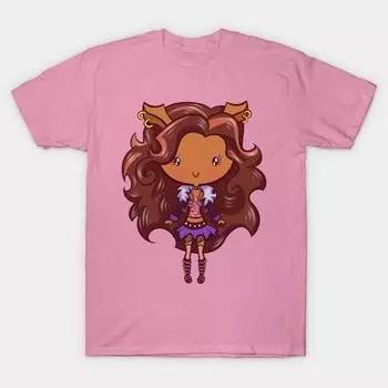 Футболка женская Werewolf Girl Lil Cuties Harajuku Print Kawaii футболка летняя женская футболка с коротким рукавом топ футболка S розовый