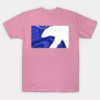 Футболка женская Whitebear In The Night Harajuku Print Kawaii футболка летняя женская футболка с коротким рукавом топ футболка S розовый