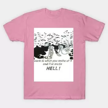 Футболка женская Work Is What You Make Of It Harajuku Print Kawaii футболка летняя женская футболка с коротким рукавом топ футболка S