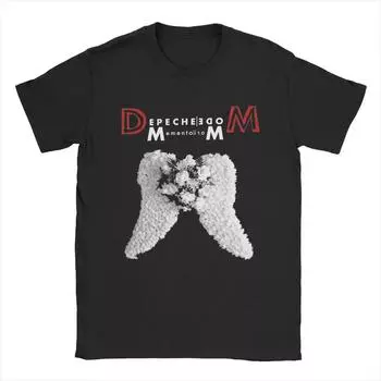 Футболки Hipster Depeches Cool Modes для мужчин с круглым вырезом из чистого хлопка Футболки с коротким рукавом Летние топы S чёрный