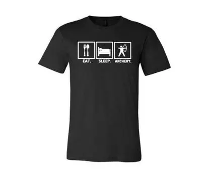 Футболки унисекс Eat Sleep, стрельба из лука, охота с луком, Bowhunter, охота, размеры S