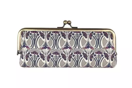Футляр для ручки и очков DDintex FLORET LONDON с застежкой Maubelina Gray Print & 18,593 см [Liberty Used]