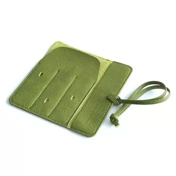 Футляр для ручки Leather Workshop Innoshima из натуральной кожи, держатель для перьевой ручки, 3 типа (зеленый)