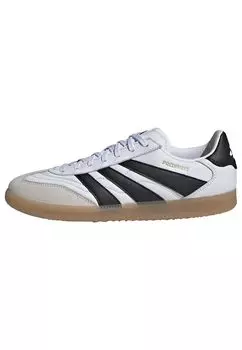 Футзальные бутсы Adidas Predator Freestyle IN Обувь Металлик Размер см NLH41, Белый/Основной черный/Золотой (ID3832), 27,0