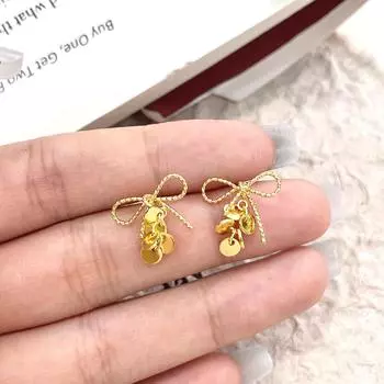 FUXIN Bow Sequin Tassel Earrings - Luxurious, High-Value, and Chic All-Match Earrings