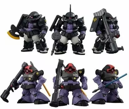 FW GUNDAM Black High Mobility Type Zaku II Dom Set CONVERGECORE Tri-Star &