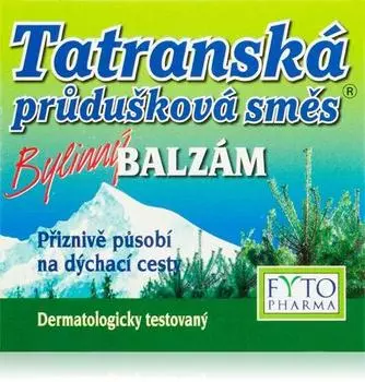 Fytopharma Tatran Бронхиальная смесь мазь с лекарственными растениями для содействия нормальному функционированию дыхательной системы TU прозрачный