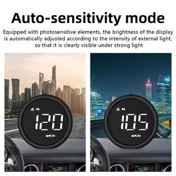 G1 Car HUD GPS On-board Computer Digital Head Up Display Speed Over Speed Alarm Windshield Projector Speedometer Car Accessories белый