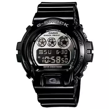 G SHOCK DW 6900NB 1DR CASIO Casio G Shock наручные часы металлические цвета черный обратный импортный черный