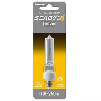 Галогеновая мини-лампочка Panasonic для цоколя E11 110 В 250 Вт прозрачная JD110V250WPEN