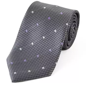 Галстук бренда Nishijin Jacquard Square Fine Pattern [Michiko London], Япония, плетение, 100% шелк, плетение, (B Pattern Серый)