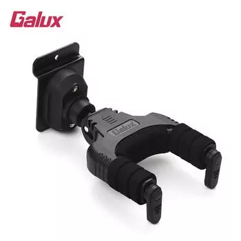 GALUX GH110M Автозамок, вешалка для гитары, держатель с крючком, планка, настенное крепление для акустической фолк-классической гитары, электрогитары, бас-мандолины чёрный