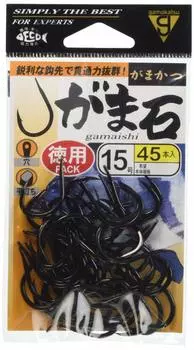 Gamakatsu Одинарный крючок Gama Stone Value Pack 15 из 45 штук, черный 67288 №.