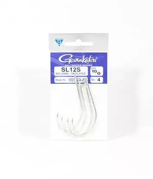 Gamakatsu SL12S Крючок для крупной дичи, луженый, размер 10/0,4 в упаковке (1380)
