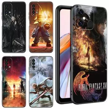 Game Final Fantasy Black Phone Case For Xiaomi Redmi 11 Prime 11A 12C 13C A1 A2 Plus 12 4G 10 5G 8A 9A 10A 9C 10C 9i 12R Note 9T Redmi 13C 4G