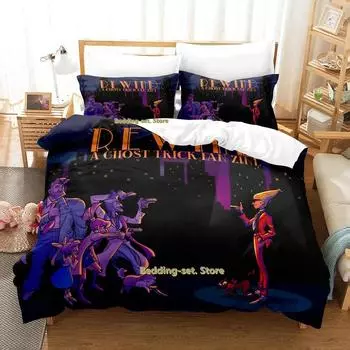 Game Ghost Trick Bedding Set Single Twin Full Queen King Size Bed Set Adult Kid Bedroom Duvetcover Sets Personality Anime Bed 70x133cm 2pcs