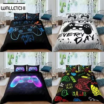 Game Handle Fashion Player Комплекты постельного белья из полиэстера для детей, покрывала для мальчиков, комплект постельного белья для подростков, комплект постельного белья размера «king size» EU single(135x200cm)