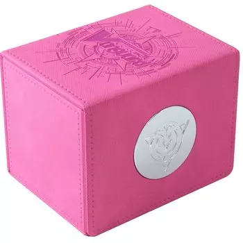 Gamegenic Vanguard Vault Premium Deck Box вмещает до 50 карт Дополнительный ящик для счетчиков силы и аксессуаров Lyrical Monasterio Розовый цвет Сделано розовый