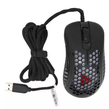 Gaming Mouse Stable Transmission Comfortable Grip Flexible Operation Ergonomic Design Light Wired чёрный