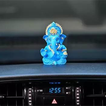 Ganesha Idol for Car Dashboard & Pooja Room – Symbol of Success, Prosperity, and Blessings – Spiritual Home & Office Decor