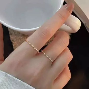 Кольцо Gang Drill Open Ring для женщин из стерлингового серебра S925, легкое, роскошное, в стиле меньшинства, в корейском стиле, изящное и модное opening adjustable