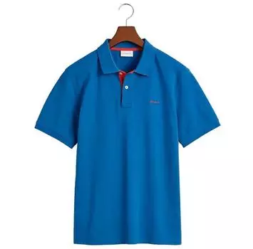 Gant Reg Contrast Rugger поло с короткими рукавами M