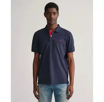 Gant Reg Contrast Rugger поло с короткими рукавами XL