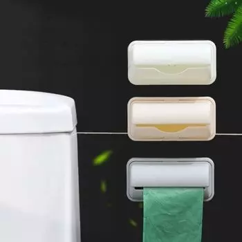 Garbage Bag Storage Box Punch Free Wall Mounted Trash Bags Holder Kitchen Plastic Bag Container Bathroom Garbage Bag Dispenser