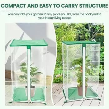 Garden Greenhouse Mini Portable Clear Plants Keep Warm Sunroom Flowers Protection For Garden Indoor Outdoor 30*30*50cm