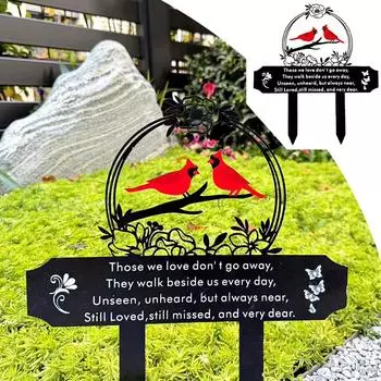 Garden Ground Plug Creative Heart-shaped Iron Crafts Rust-proof Ground Decoration Garden Firm P O5R9 red-1pcs