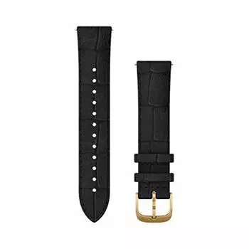 GARMIN Quick Release Band 20 мм, черный, тисненый, итальянское золото, PVD, натуральная кожа/24 карата 010-12924-62 [Продукт GARMIN]