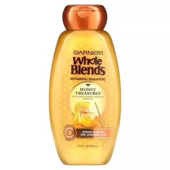 Garnier, Whole Blends, восстанавливающий шампунь Honey Treasure, 12,5 жидких унций (370 мл)