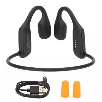 Гарнитура Bluetooth5.3 с костной проводимостью IPX5, водонепроницаемая, открытая спортивная гарнитура с микрофоном для упражнений