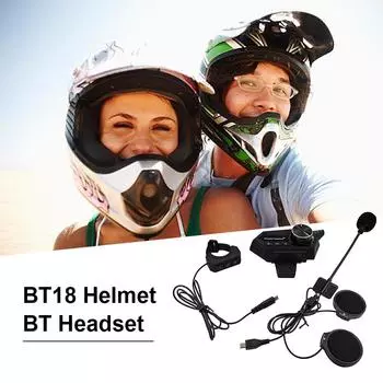 Гарнитура для мотоциклетного шлема, мотоциклетные беспроводные наушники Bluetooth 5.0 с поддержкой микрофона