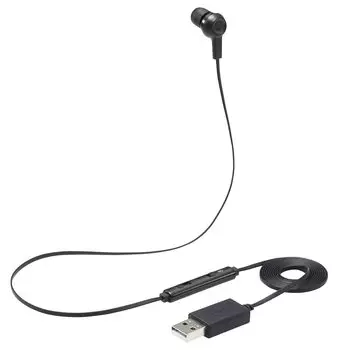 Гарнитура ELECOM с наушниками и микрофоном, подключение по USB, монофоническая, черная HS-EP18UBK