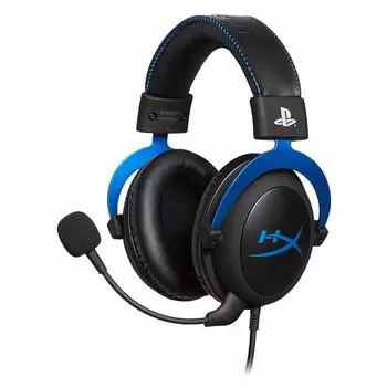 Гарнитура HyperX Cloud Gaming PlayStation с официальной лицензией, совместимая со встроенным регулятором громкости, в комплекте 2 года гарантии PS5/PS4 HX-HSCLS-BL/AS
