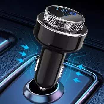 GC16 Автомобильный FM-передатчик Беспроводной модулятор Bluetooth-совместимый Hands-free TF U Disk MP3-плеер Dual USB QC3.0 Быстрое зарядное устройство