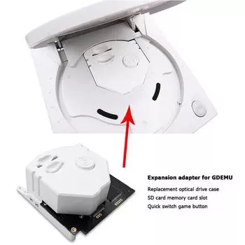 GDEMU Remote Secure Digital Card 3D Printed Mount Kit Extension Adapter для консоли SEGA DreamCast VA1 Optical Drive Board белый