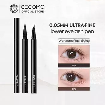 GECOMO 0.05mm Ultra-fine Lower Lash Pencil, Precise Control Eye Makeup, Double Tip Eyeliner Eyelashes Pen
