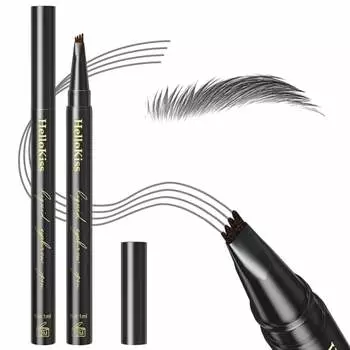 GECOMO 4D Liquid Eyebrow 4-Claw Eyebrow Pencil 4 Sharp Eyebrow New Sensation Beautiful Eyebrows Eyebrow Liquid 4-Branch Eyebrow Pencil Eyebrow Pencil