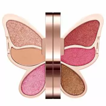 GECOMO Eyeshadow Palette, Eyeshadow Mini Multi Palette Eye Palette 6 Colors Daily Butterfly Eye Palette Commuting High Color Lasting Unique Powder Cos