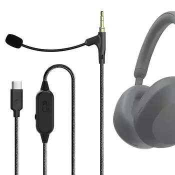 Geekria Clip Microphone Condenser Microphone Pin Microphone Mini Microphone Smartphone Microphone Headphone Cable for Games and Meetings Compatible