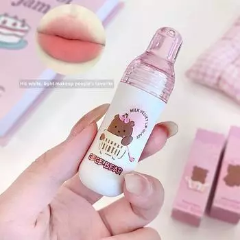 GEGE BEAR Velvet Matte Lip Glaze Помада-блеск для губ с дизайном медведя