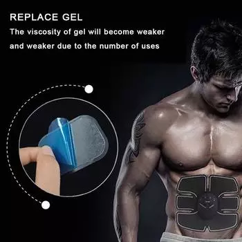 Gel Abdominal Patch Strong Abdominal Arm Muscle Training Instrument Shaping Waist Slimming Massage Unisex Replacement gel синий