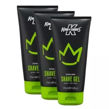 Гель для бритья King of Shave Super Cooling, 175 мл, 3 шт.