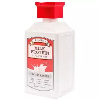 Гель для душа Buyour Milk Protein с ароматом клубники 700 мл, 1 шт.