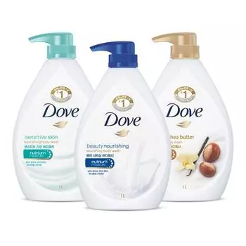 Гель для душа Dove 1000 г 3 вида, выберите 1 Dove Shea Butter Body Wash