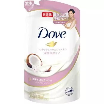 Гель для душа Dove с кокосовым молоком и ароматом жасмина, сменный блок 340 г [набор 3] и
