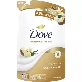 Гель для душа Dove с маслом ши и ванилью, сменный блок 330 г